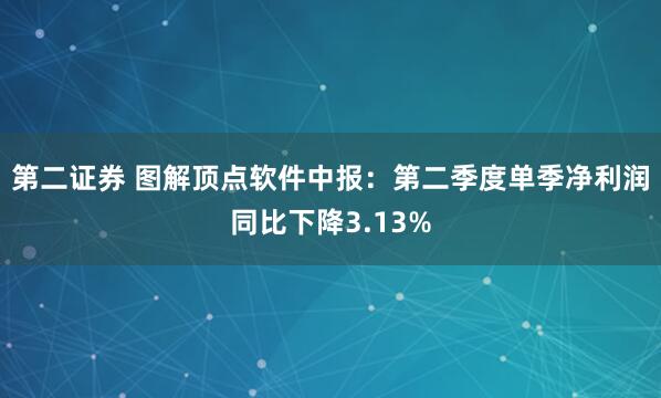 第二证券 图解顶点软件中报：第二季度单季净利润同比下降3.13%